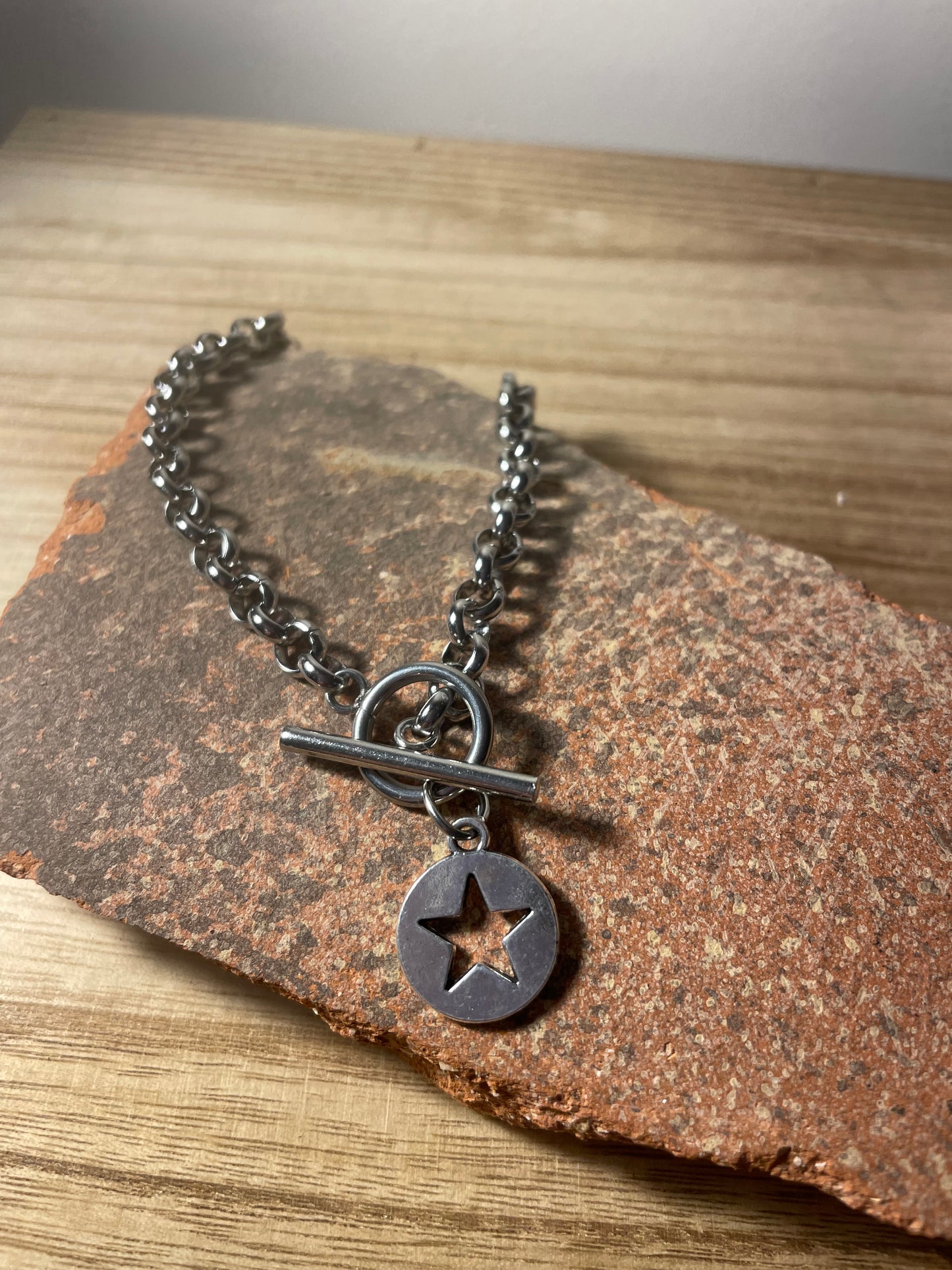 Bracelet chaîne ronde et étoile 1