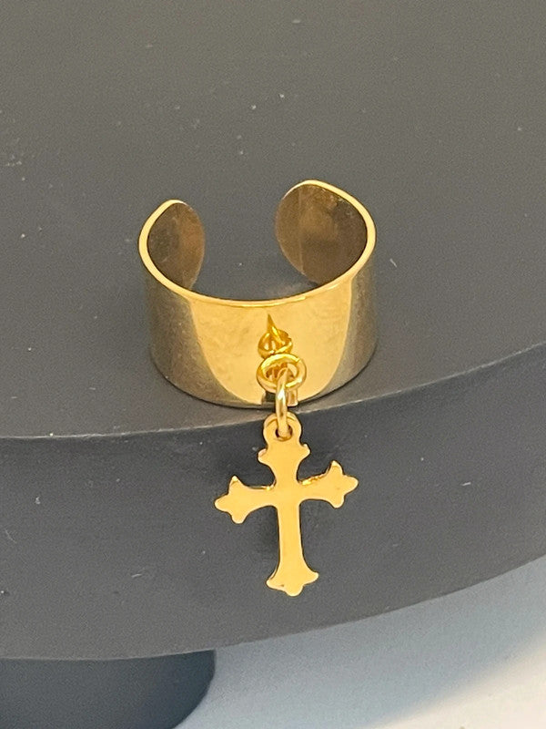 Bague ajustable croix